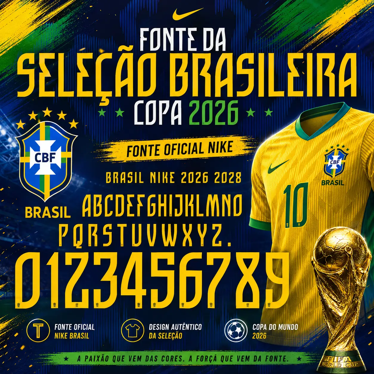 Fonte da Seleção Brasileira Copa 2026 — CBFHomeAway2026.ttf