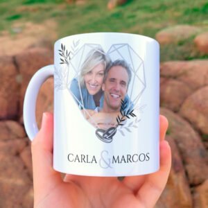 Arte para Caneca Bodas de Prata 25 Anos - Vetor CDR/PDF Editável - Imagem 3
