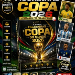 Álbum de Figurinhas Copa do Mundo 2026 + Extras em PDF para imprimir